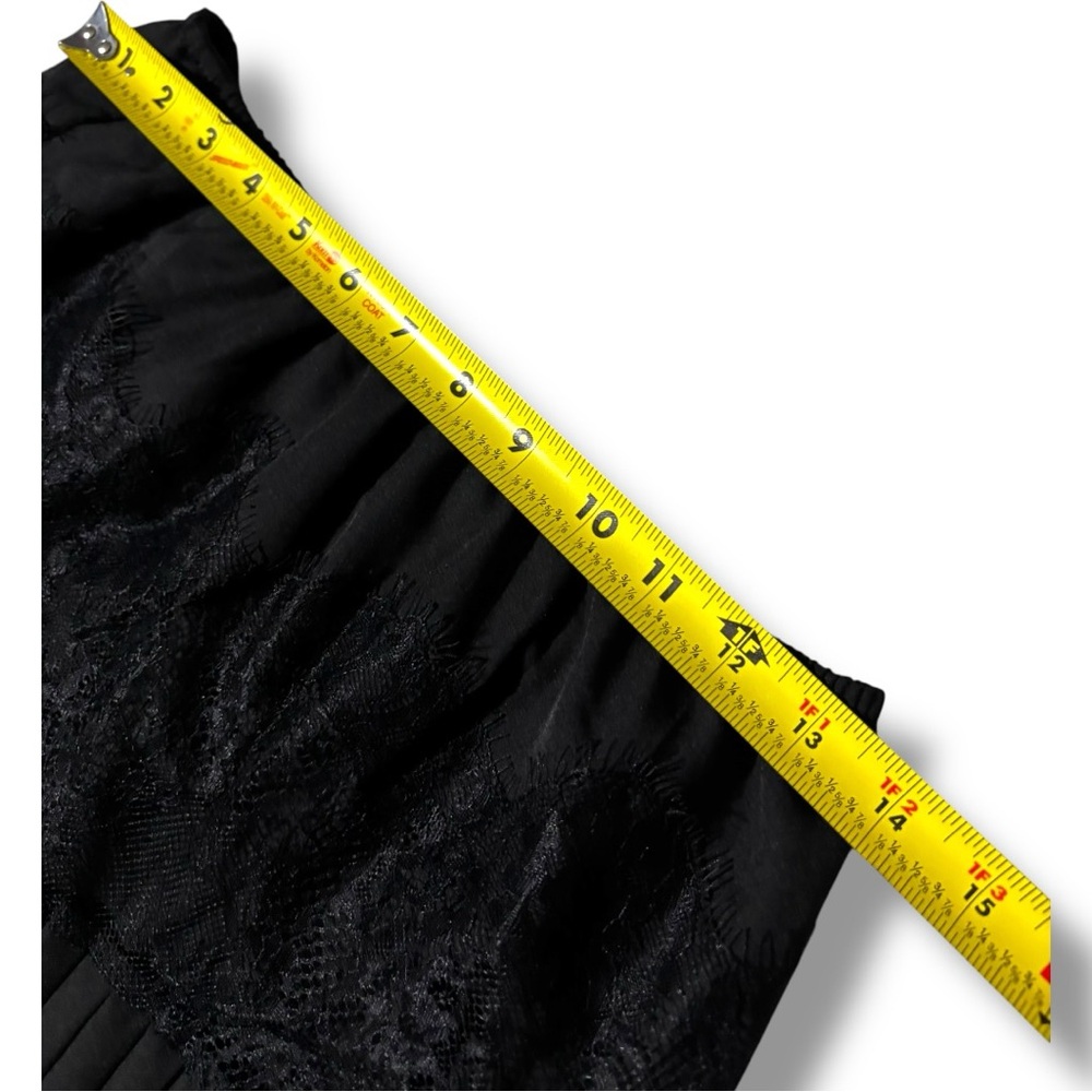 Unbranded Size Small Chic Black Lace Tiered Elastic Waist Slip Style Mini Skirt - Picture 11 of 14
